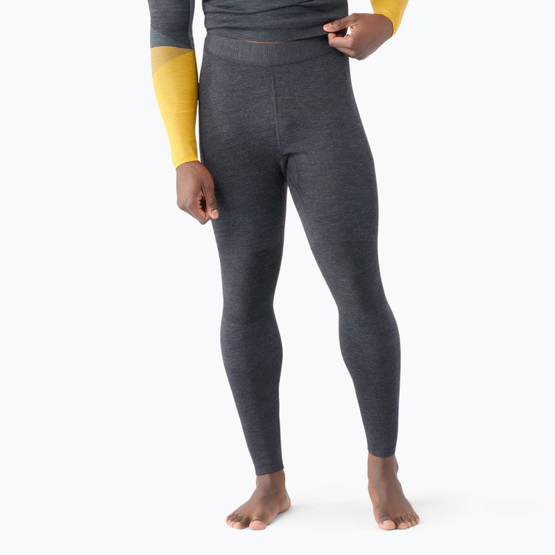 Pantaloni Smartwool Intraknit Thermal Merino Baselayer da uomo, nero antracite, erica, nero.