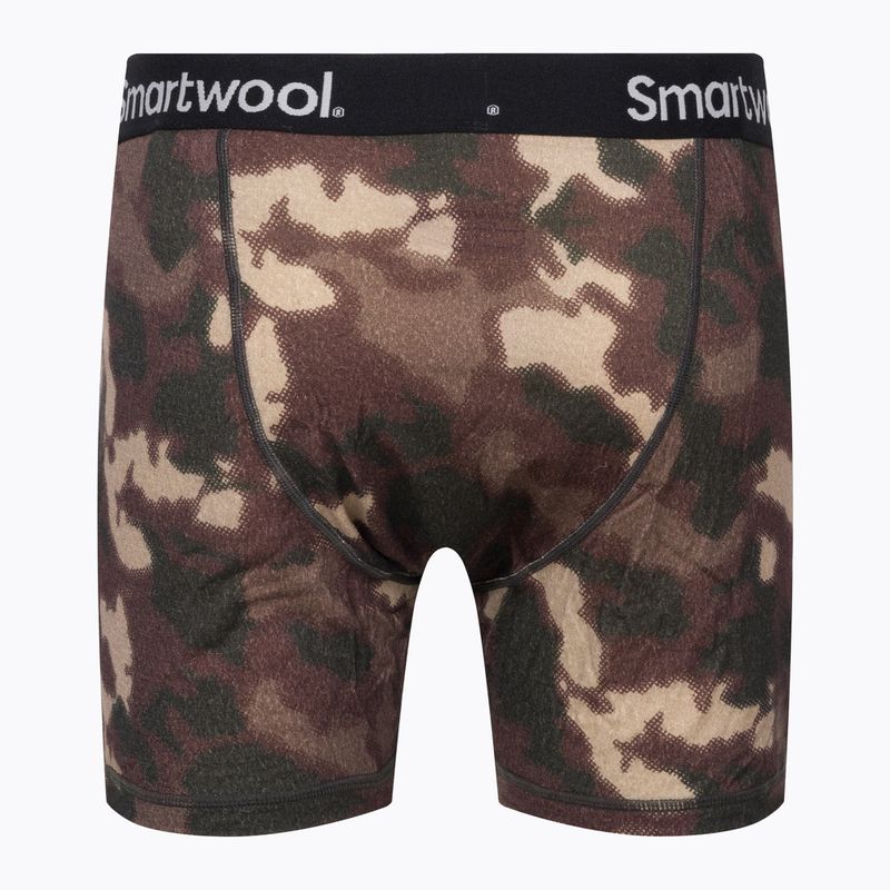 Boxer da uomo Smartwool Merino Print Boxer da uomo in scatola dune blurred camo print thermal boxers 2