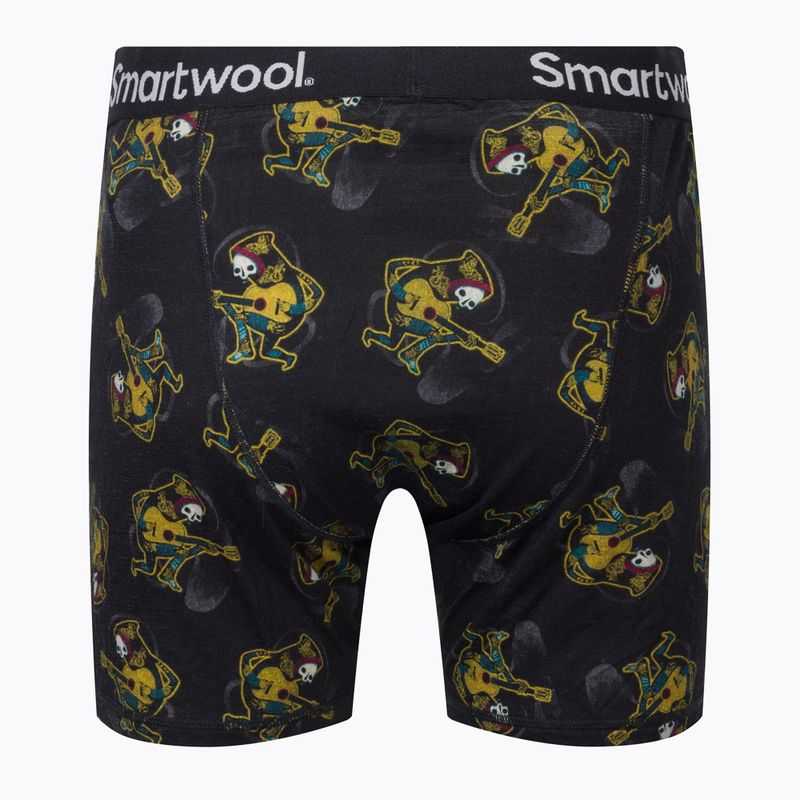 Uomo Smartwool Merino Print Boxer Brief Boxer termici in scatola nero/multi 2