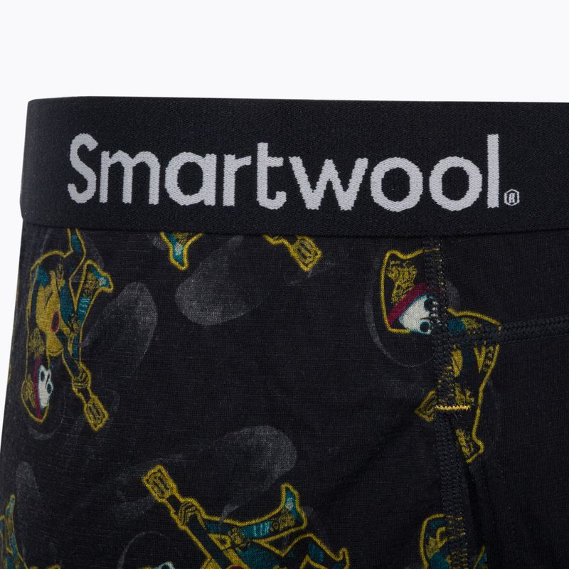Uomo Smartwool Merino Print Boxer Brief Boxer termici in scatola nero/multi 4