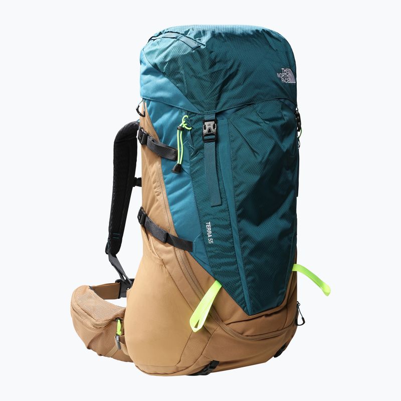 Zaino da trekking The North Face Terra 55 l blu corallo/utility brown/led yellow