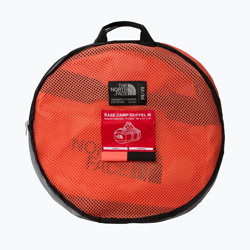 The North Face Base Camp Duffel M 71 l borsa da viaggio retro arancio/nero 10
