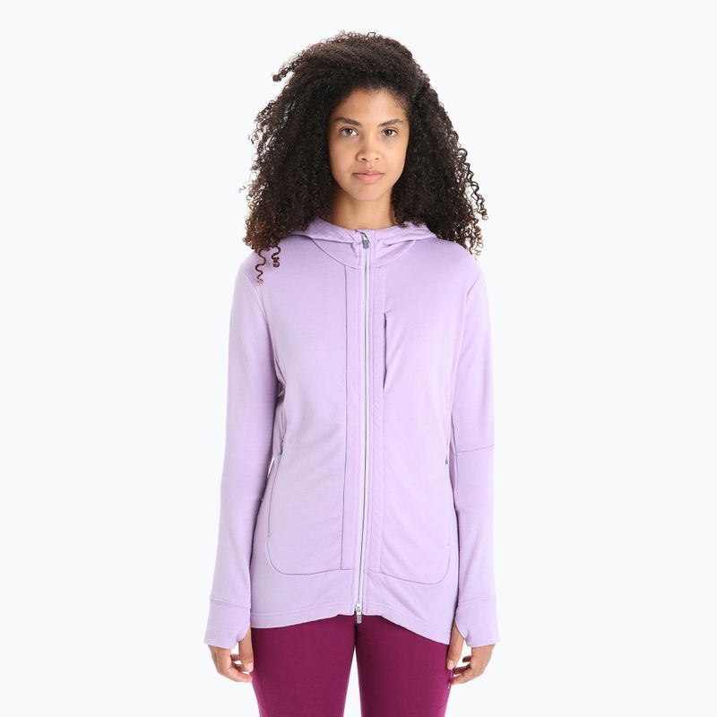 Icebreaker giacca trekking donna Quantum III Zip Hood viola gaze