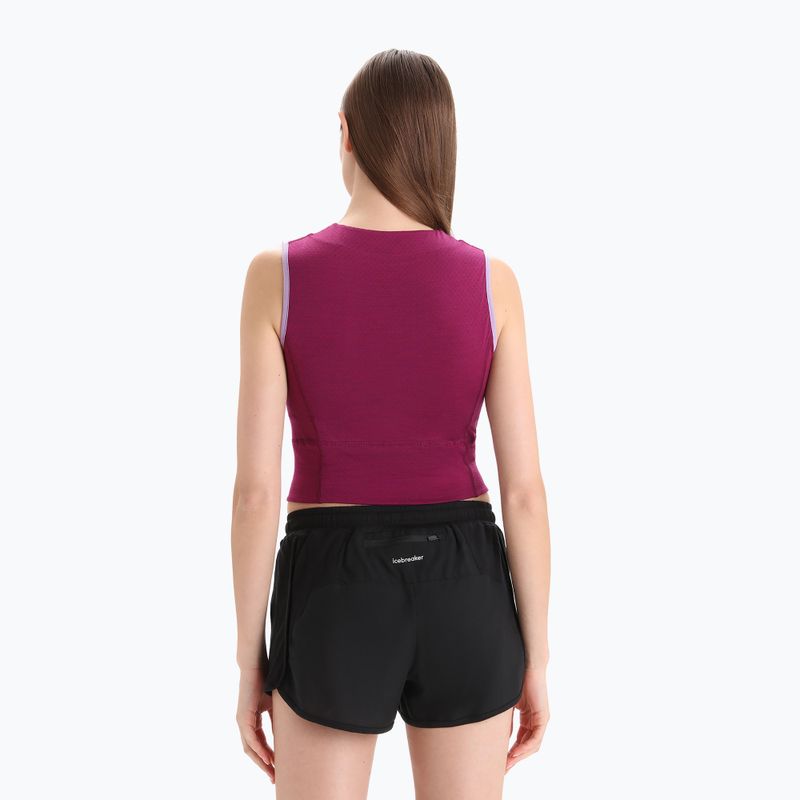 Top termico donna icebreaker Zoneknit Cropped Bra-Tank purple gaze 9