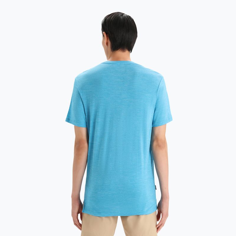 Camicia da trekking Icebreaker Sphere II da uomo, geo blu 3