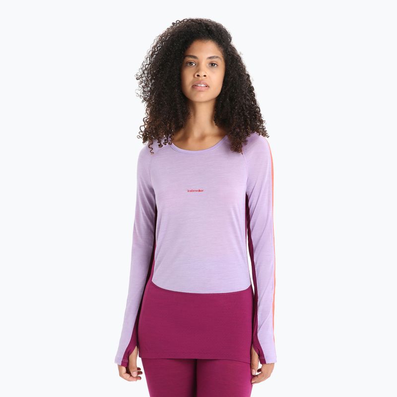 Icebreaker manica lunga termica donna 125 Zoneknit Crewe purple gaze