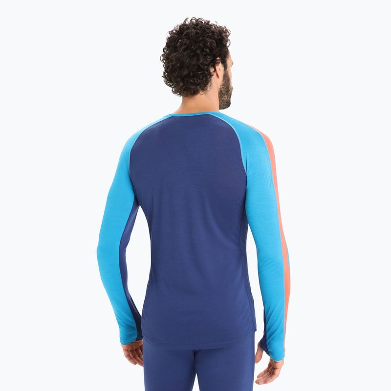 Maglia termica da uomo icebreaker 125 Zoneknit Crewe geo blue 3