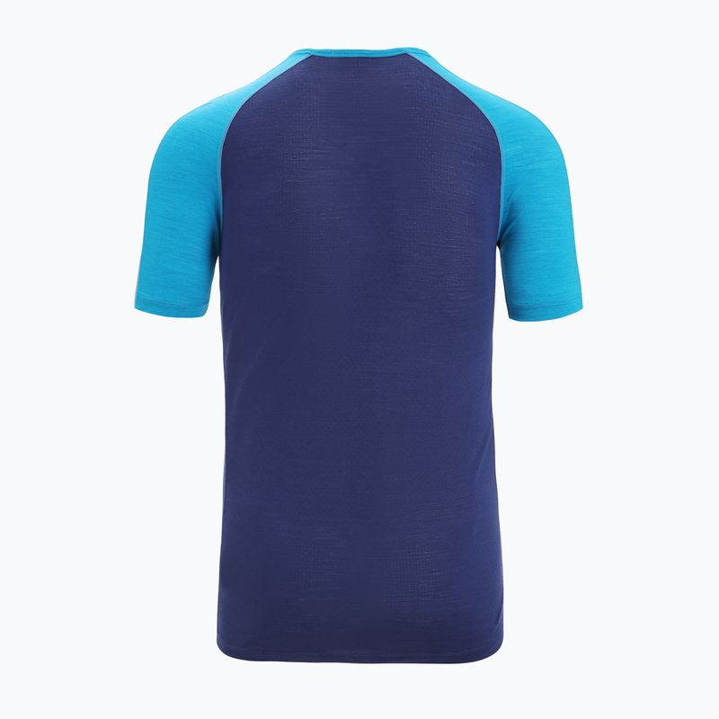 T-shirt termica da uomo icebreaker 125 Zoneknit Crewe geo blu 7