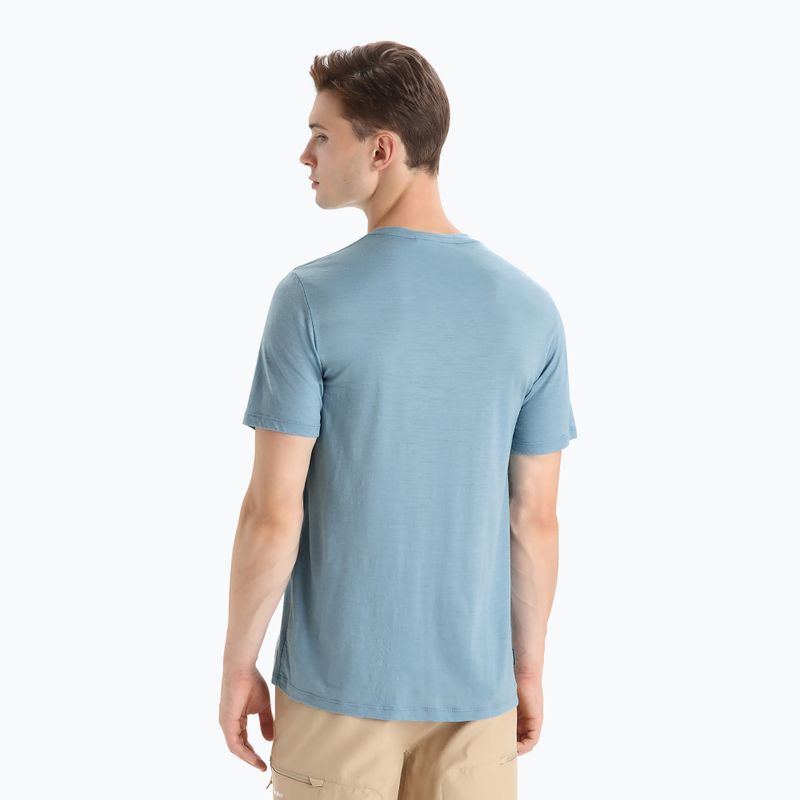 Camicia da trekking Icebreaker Tech Lite II Polar Paddle da uomo blu astrale 3