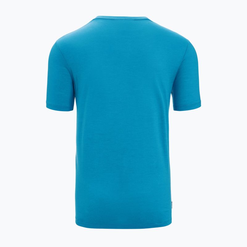 Camicia da trekking Icebreaker Tech Lite II Cadence Paths da uomo, geo blu 6