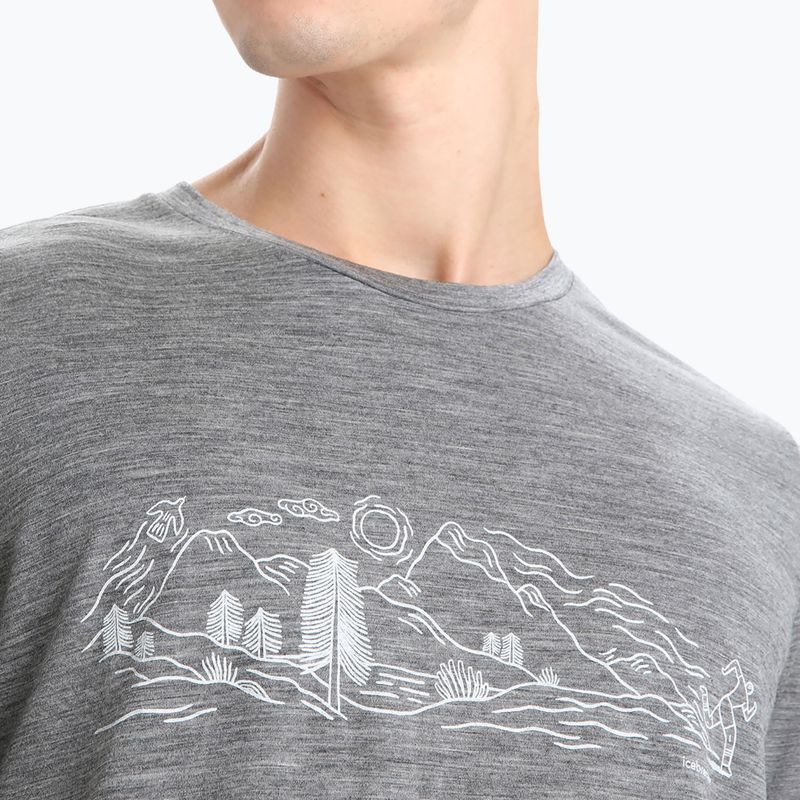 Icebreaker Tech Lite II Nature Sprint maglia da trekking uomo gritstone 4