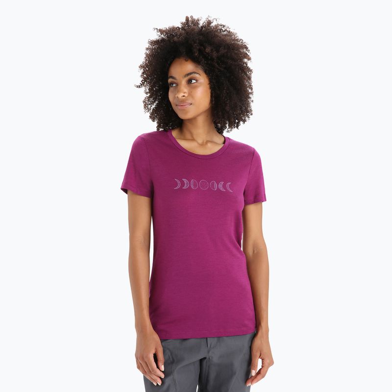 Icebreaker Tech Lite II Camicia da trekking da donna fase lunare go berry