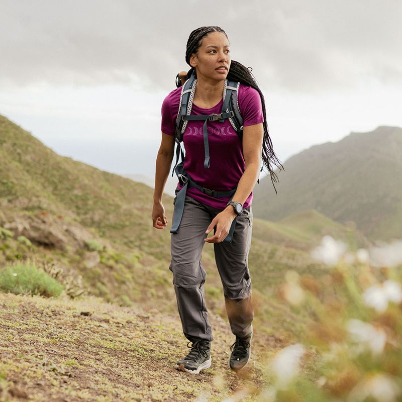 Icebreaker Tech Lite II Camicia da trekking da donna fase lunare go berry 7