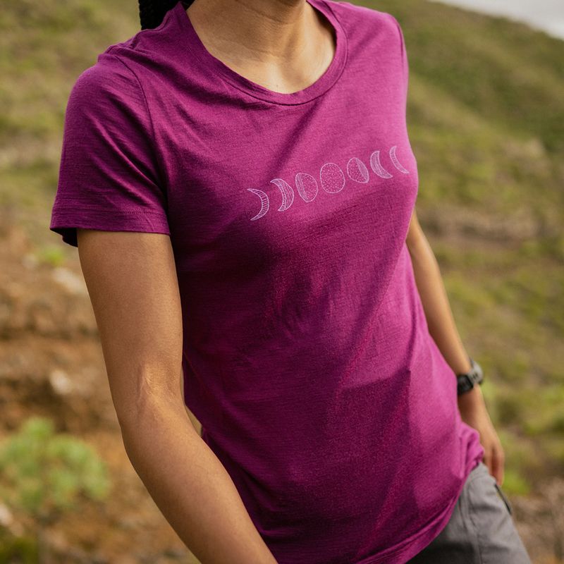 Icebreaker Tech Lite II Camicia da trekking da donna fase lunare go berry 10