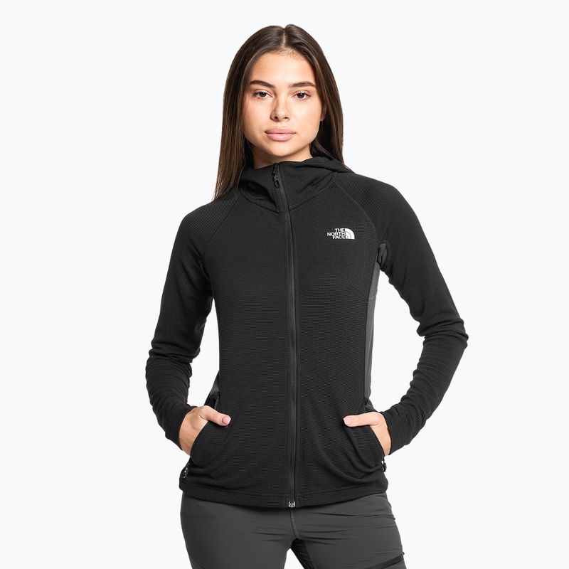 Felpa trekking donna The North Face AO Full Zip Hoodie nero/grigio asfalto