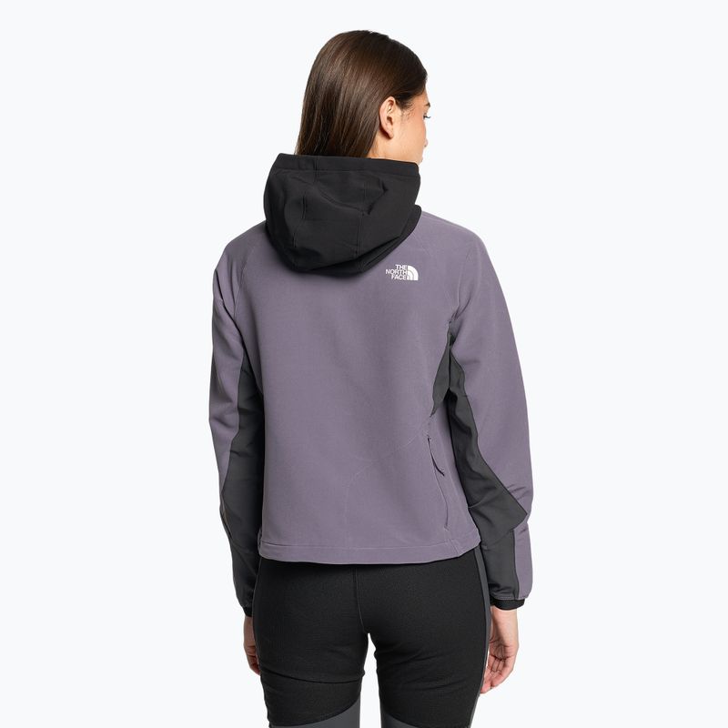 Giacca softshell da donna The North Face AO Softshell Hoodie ardesia lunare/grigio asfalto/nero 2