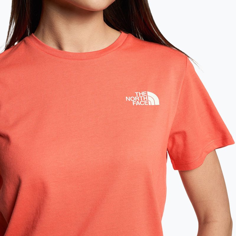 Maglietta da trekking donna The North Face Foundation Graphic retro arancione 3