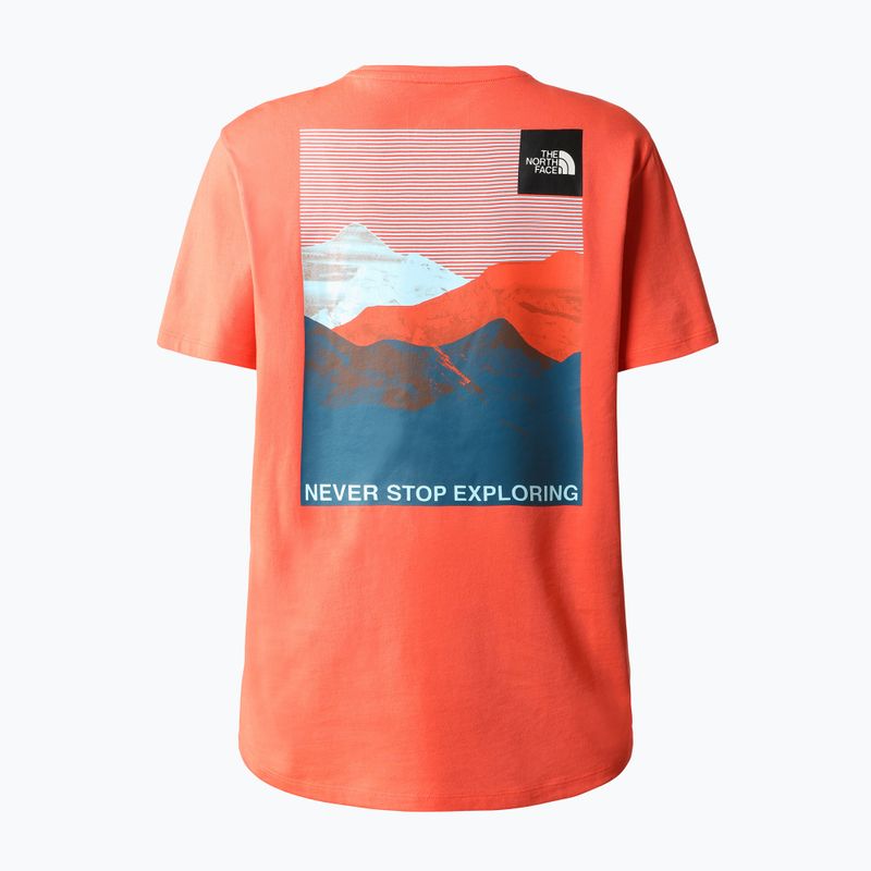 Maglietta da trekking donna The North Face Foundation Graphic retro arancione 6