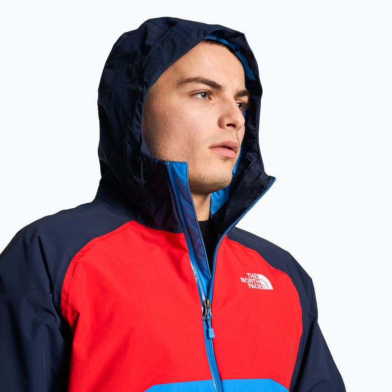 Giacca antipioggia da uomo The North Face Stratos super sonic blue/fiery red/summit navy 3