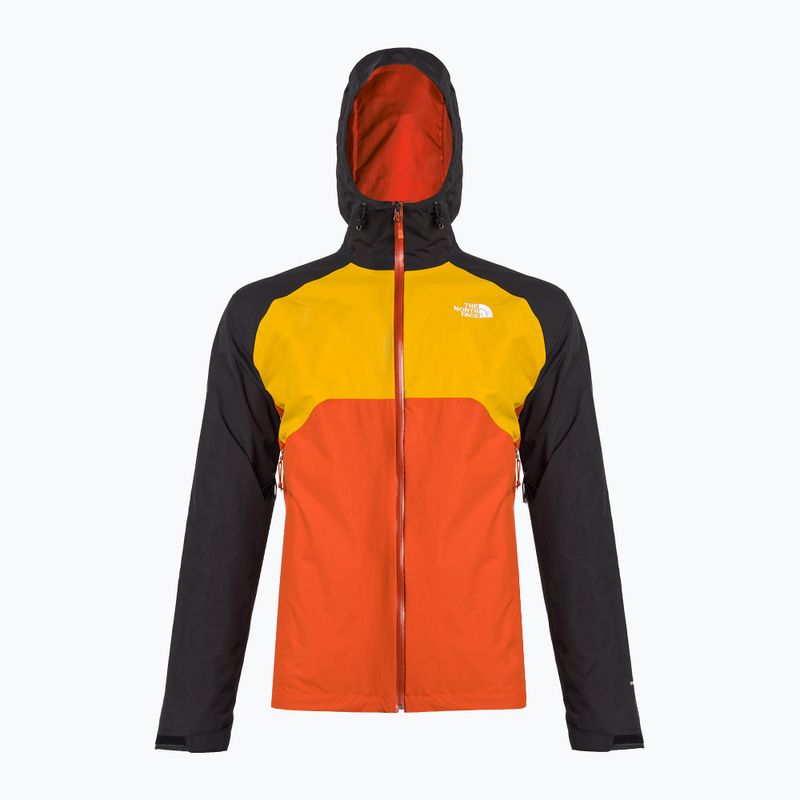 Giacca da pioggia da uomo The North Face Stratos rustet bronze/arrowwood yellow/nero