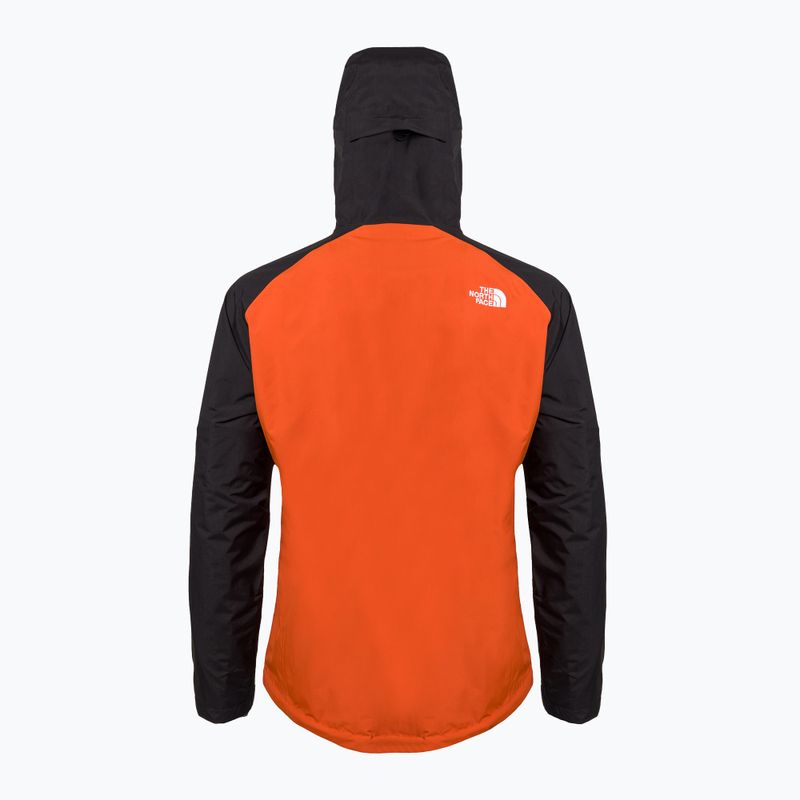 Giacca da pioggia da uomo The North Face Stratos rustet bronze/arrowwood yellow/nero 2