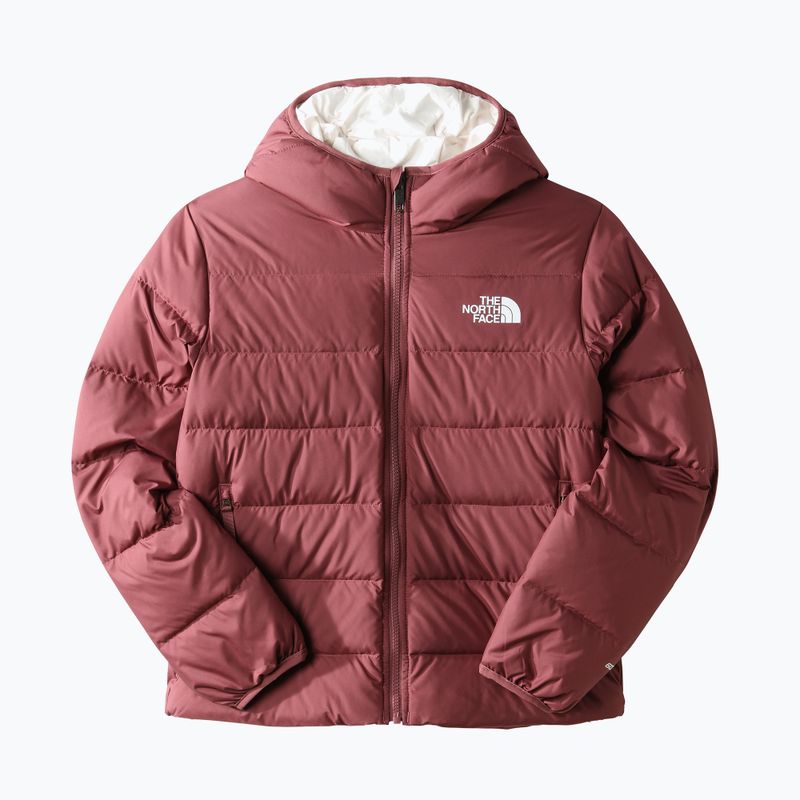 Piumino The North Face reversibile North Down con cappuccio wild ginger per bambini