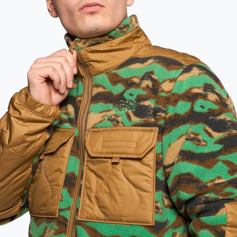 Felpa trekking da uomo The North Face Royal Arch FZ verde erba intenso stampato camo 3