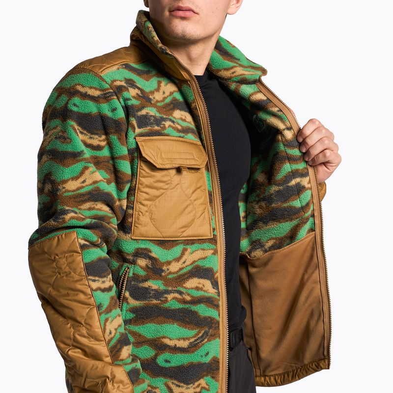 Felpa trekking da uomo The North Face Royal Arch FZ verde erba intenso stampato camo 4
