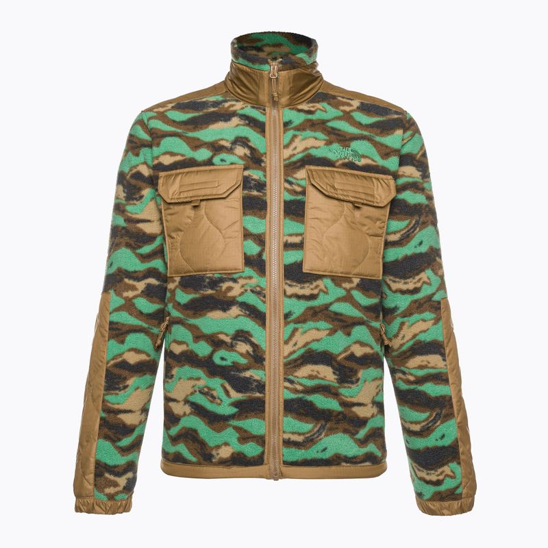 Felpa trekking da uomo The North Face Royal Arch FZ verde erba intenso stampato camo 6