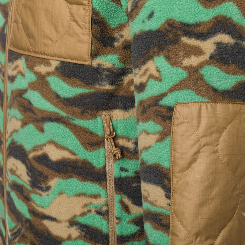 Felpa trekking da uomo The North Face Royal Arch FZ verde erba intenso stampato camo 9