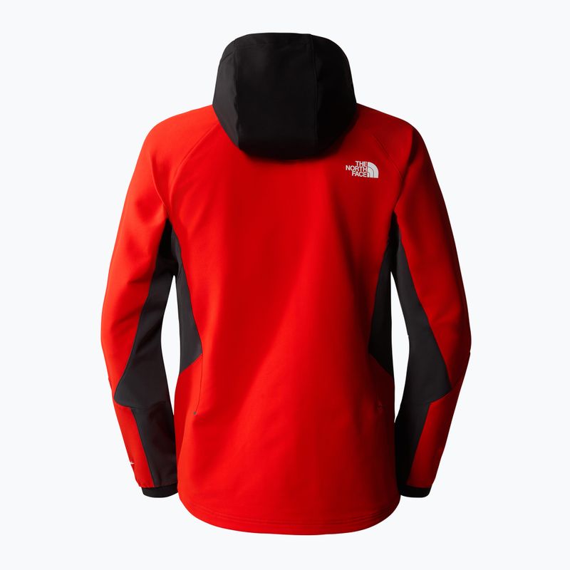 Giacca softshell da uomo The North Face AO Softshell Hoodie rosso fuoco/grigio asfalto/nero 2