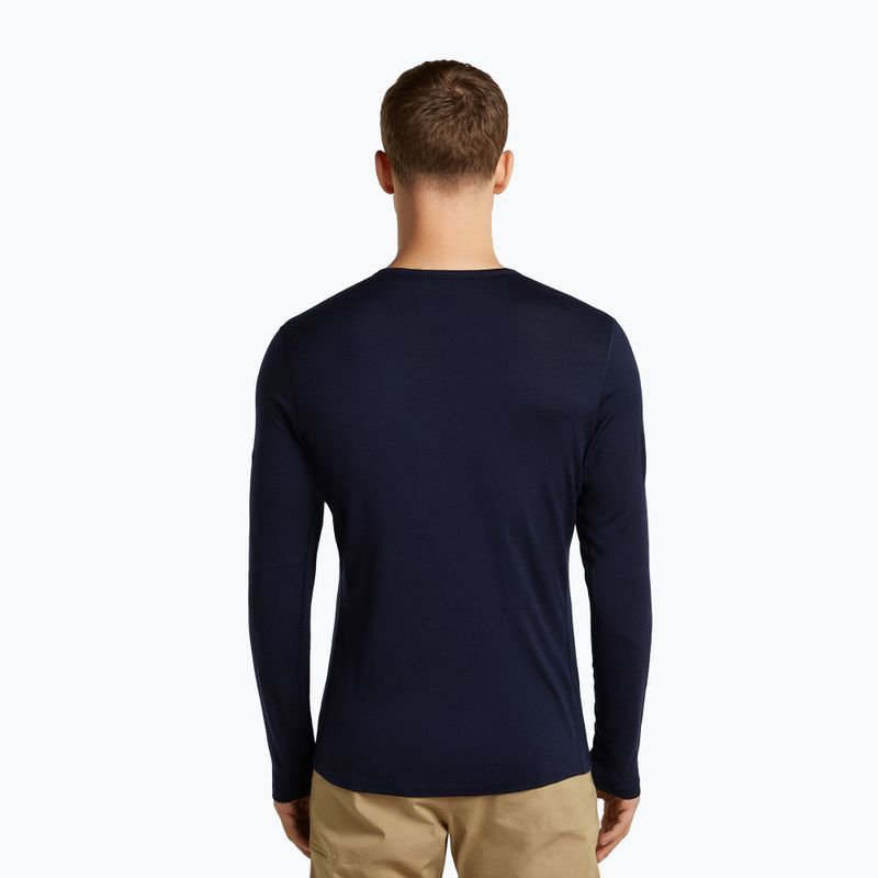Longsleeve da uomo icebreaker Merino 200 Oasis Crewe SkiingYeti midnight navy 3