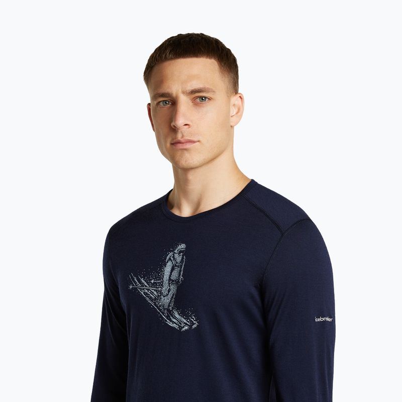 Longsleeve da uomo icebreaker Merino 200 Oasis Crewe SkiingYeti midnight navy 6