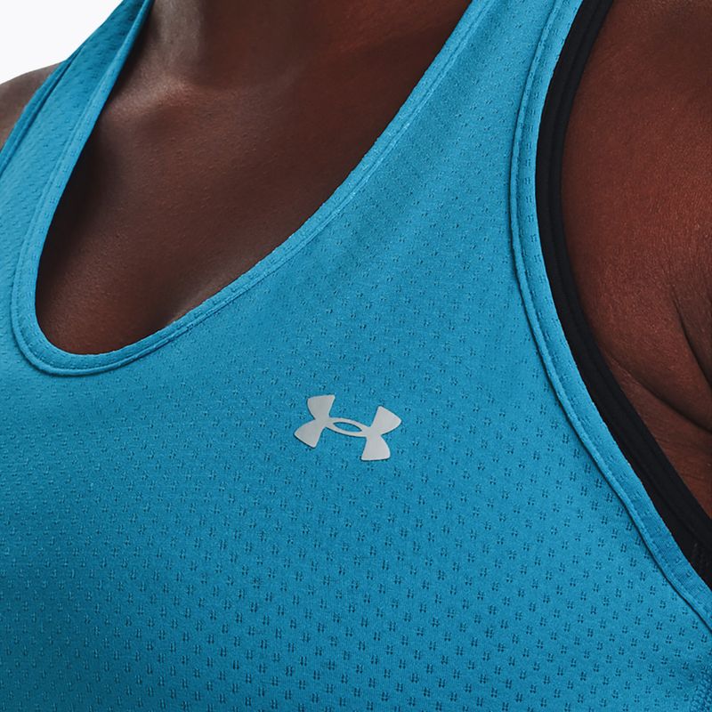Canotta da allenamento Under Armour da donna HG Armour Racer Tank capri/argento metallico 4