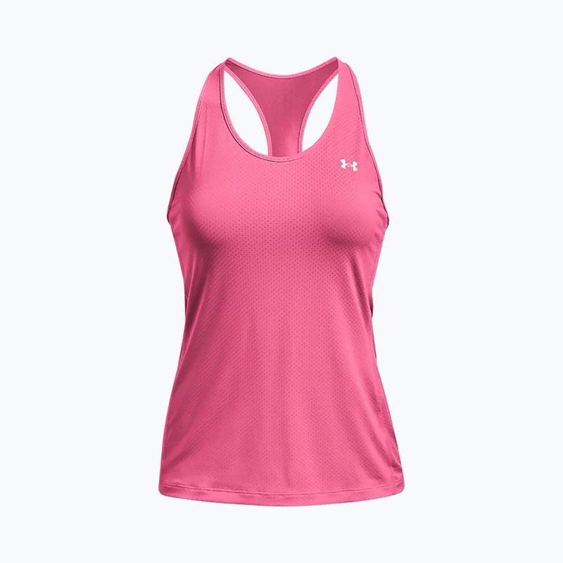 Canotta da allenamento Under Armour da donna HG Armour Racer Tank rosa punk/argento metallico 5