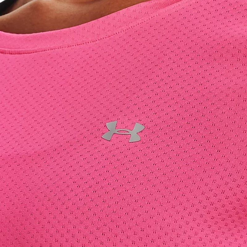 Maglietta da allenamento Under Armour HG Armour donna rosa punk/argento metallico 6