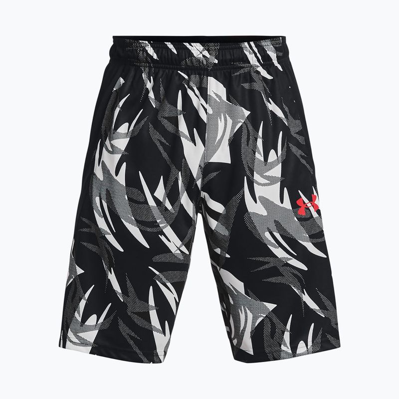 Pantaloncini da basket Under Armour da uomo Baseline 10'' Prnt nero/rosso