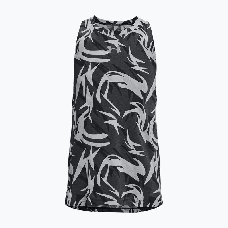 Under Armour Baseline Printed Tank - maglia da basket da uomo di colore nero