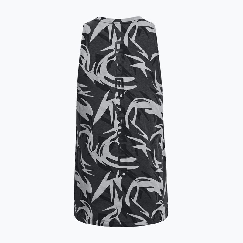 Under Armour Baseline Printed Tank - maglia da basket da uomo di colore nero 2