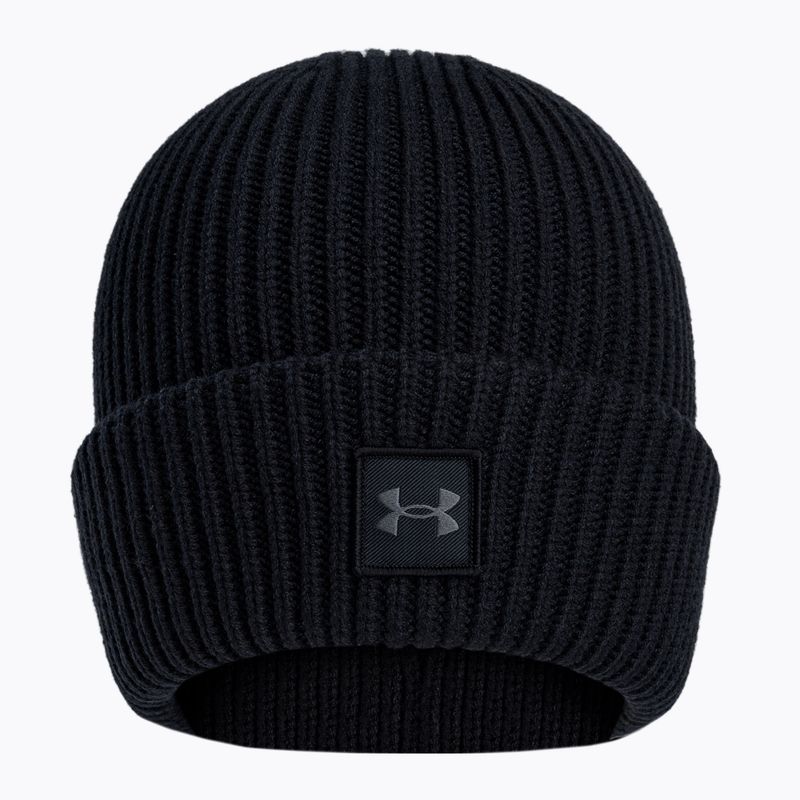 Berretto invernale Under Armour UA Halftime Ribbed nero/grigio da uomo 2