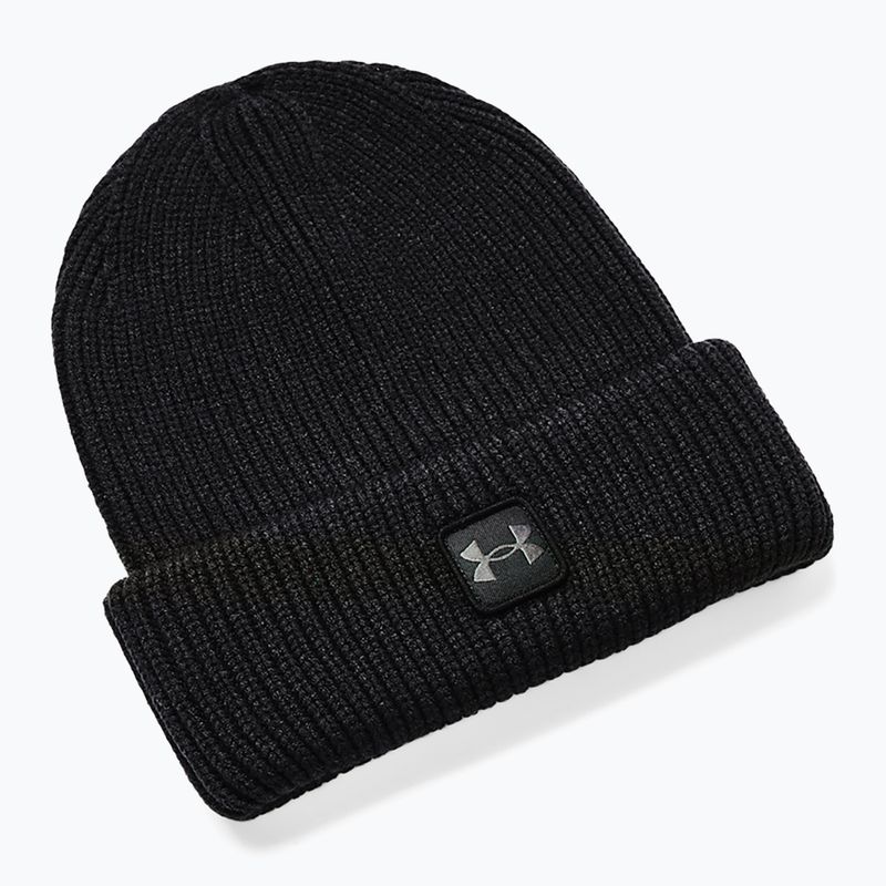 Berretto invernale Under Armour UA Halftime Ribbed nero/grigio da uomo 4