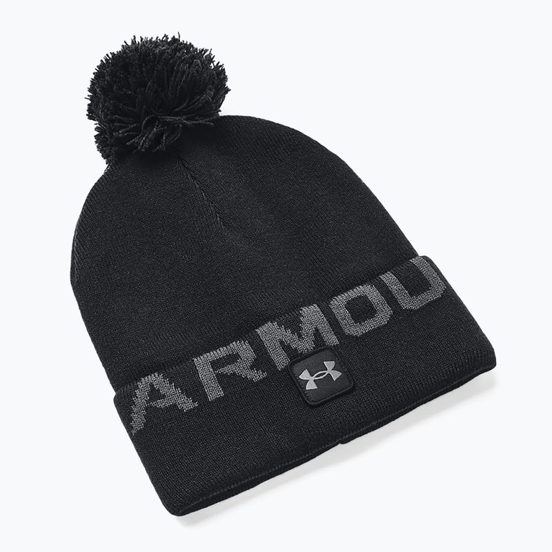 Berretto invernale Under Armour UA Halftime Fleece Pom nero/pitch grigio/pitch grigio da uomo 4