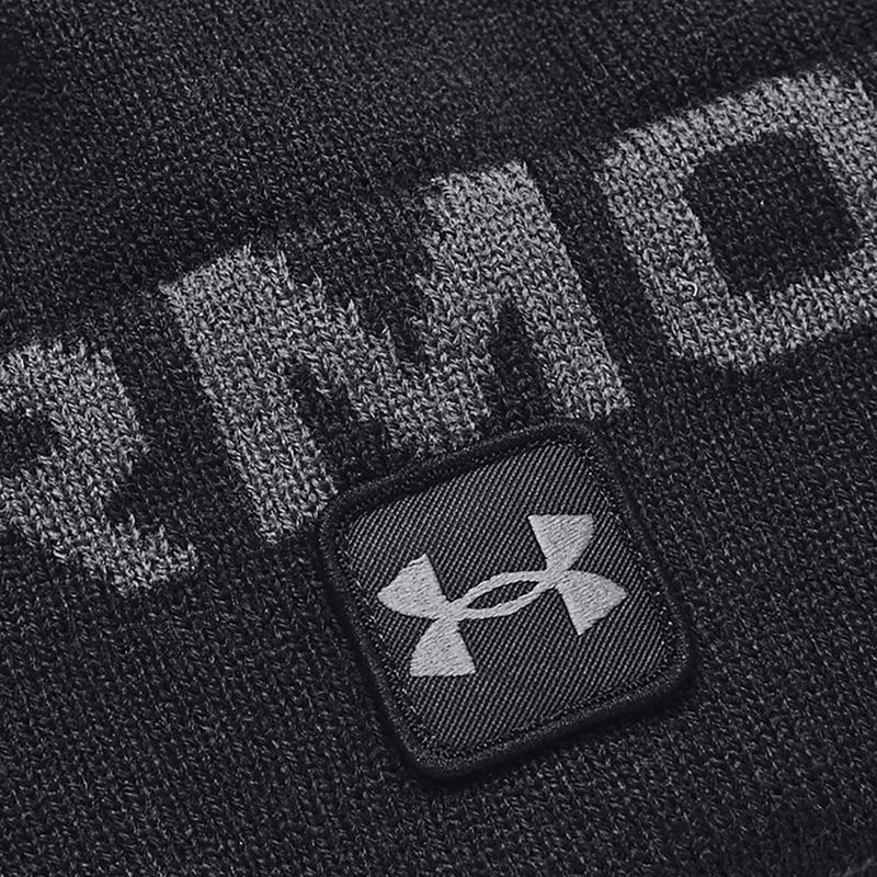 Berretto invernale Under Armour UA Halftime Fleece Pom nero/pitch grigio/pitch grigio da uomo 5
