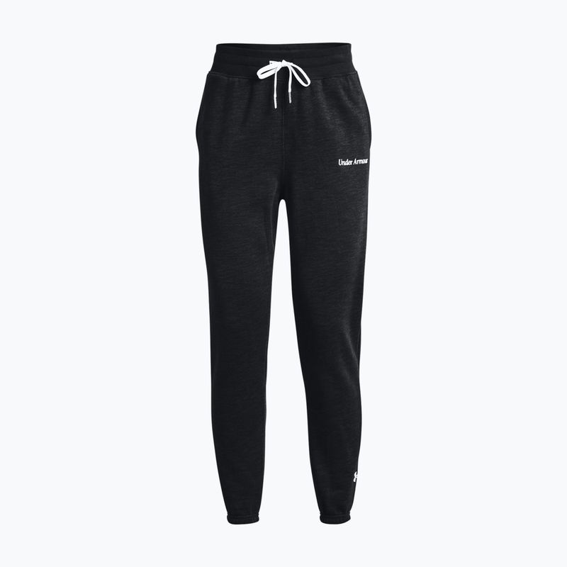 Pantaloni da allenamento Under Armour Essential Script donna nero/grigio/bianco 3