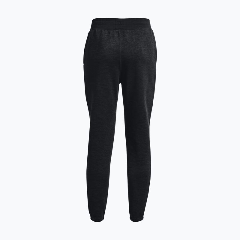 Pantaloni da allenamento Under Armour Essential Script donna nero/grigio/bianco 4