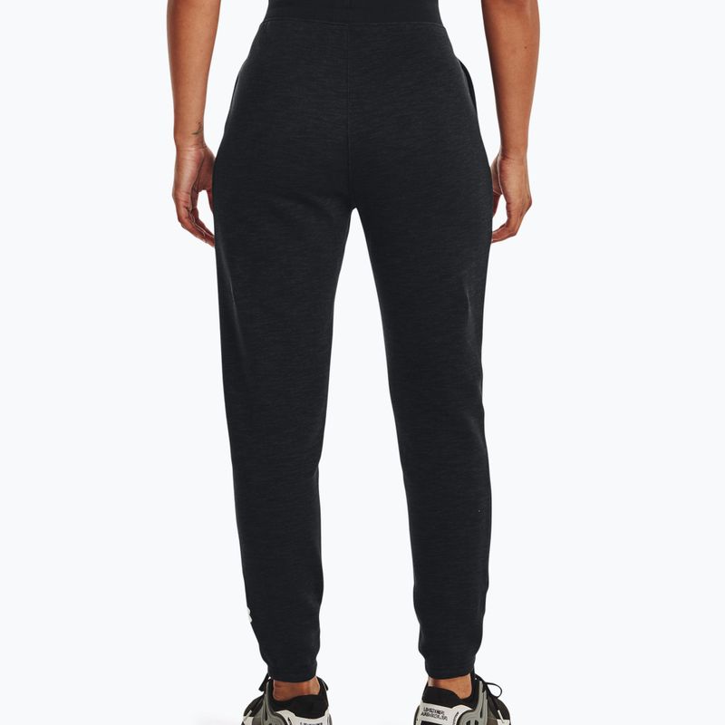 Pantaloni da allenamento Under Armour Essential Script donna nero/grigio/bianco 2