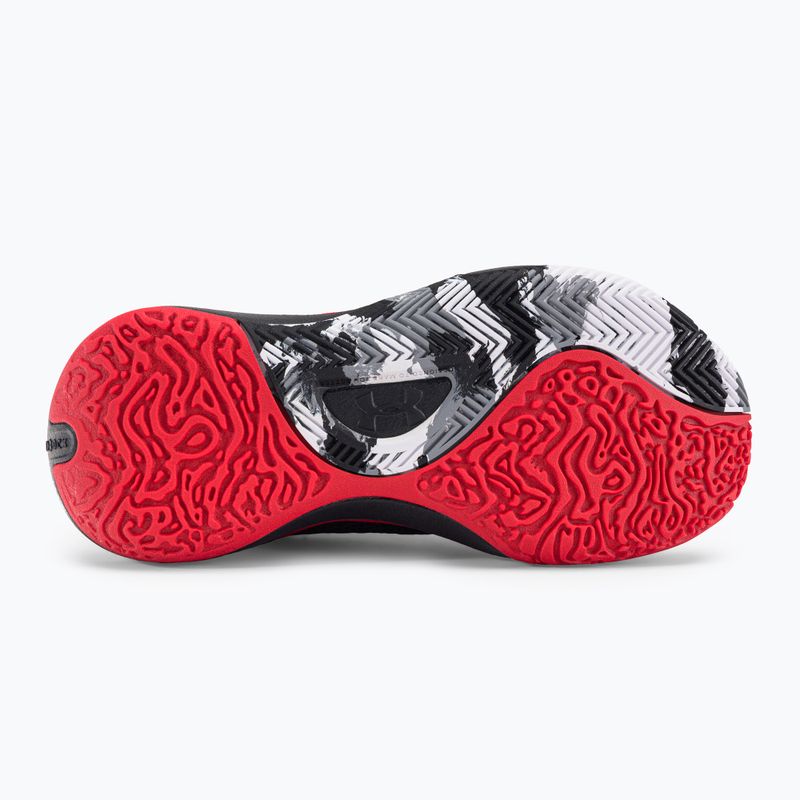 Under Armour GS Lockdown 6 rosso/nero/bianco scarpe da basket per bambini 5