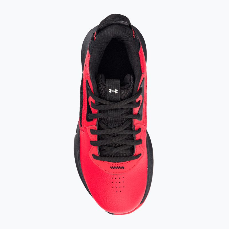 Under Armour GS Lockdown 6 rosso/nero/bianco scarpe da basket per bambini 6