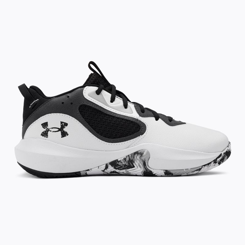 Under Armour Lockdown 6 scarpe da basket da uomo bianco/grigio/nero 2