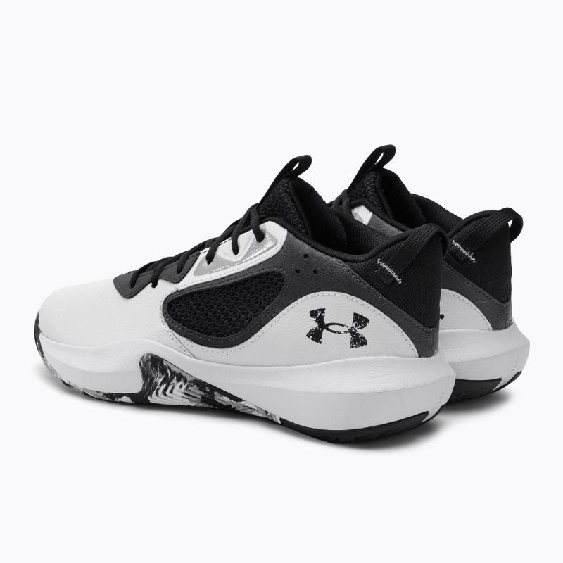 Under Armour Lockdown 6 scarpe da basket da uomo bianco/grigio/nero 3